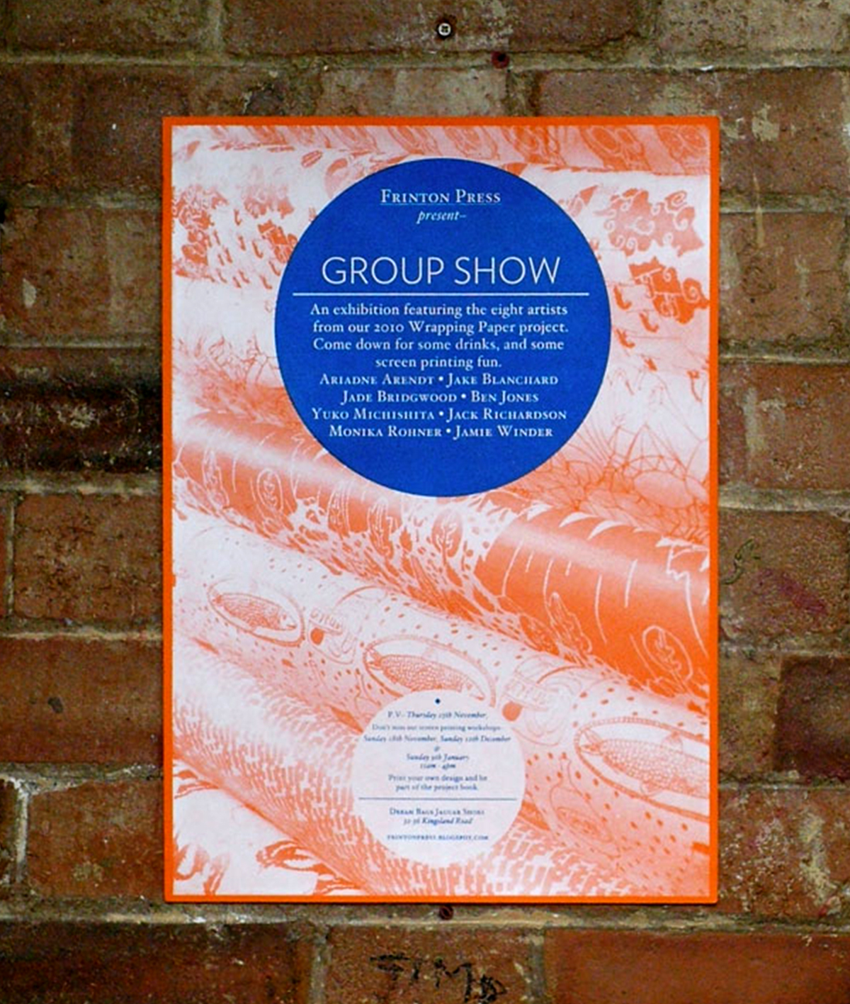 Photograph of Frinton Press Group Show poster