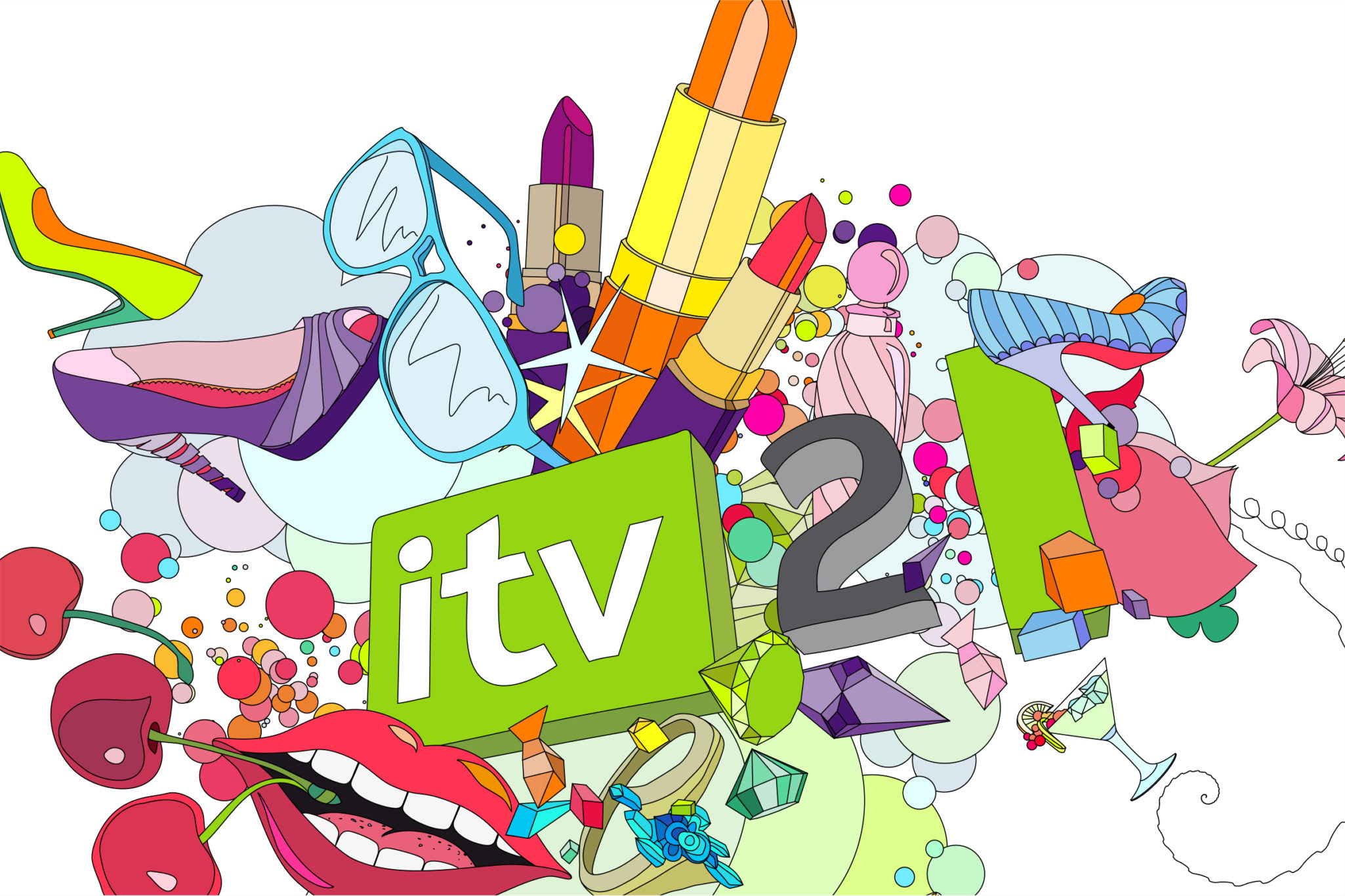 Glitter Litter:Vector illustration for ITV 2