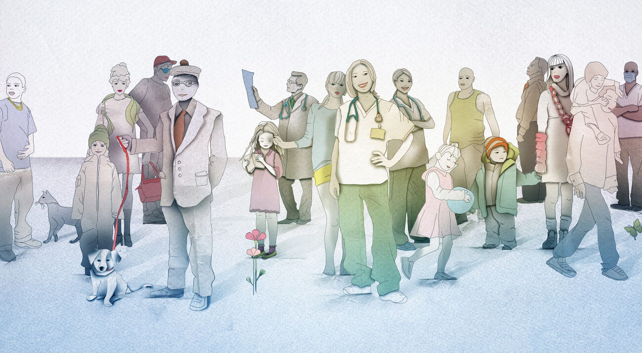 Styleframe for Ohio Healthcare: People illustrations