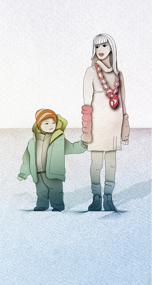 Illustration: Mother and child