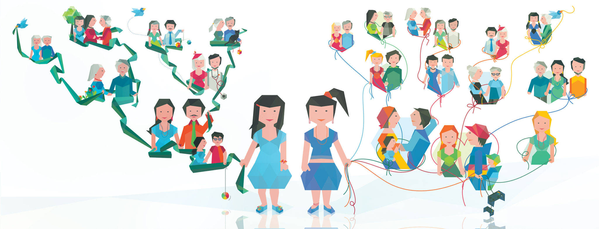 Vector Illustration: Family Tree