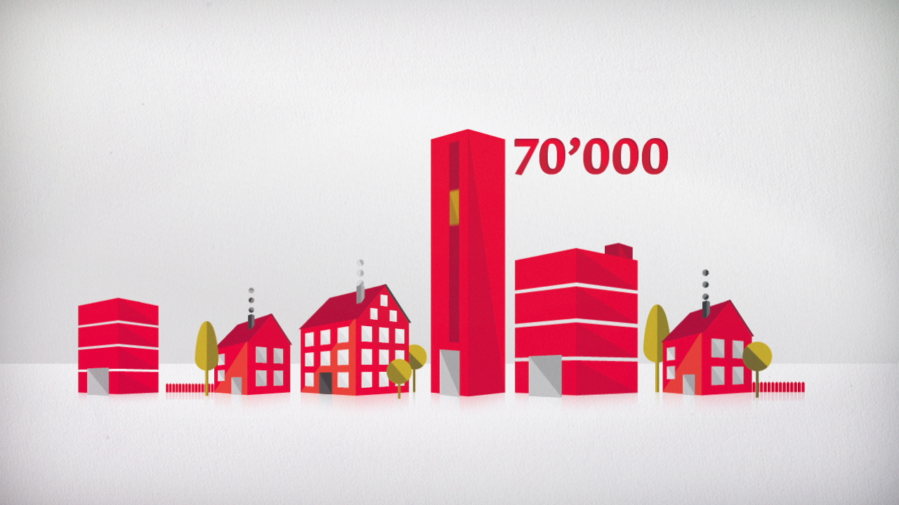 Still frame of explainer animation: Swiss Life - The Facts