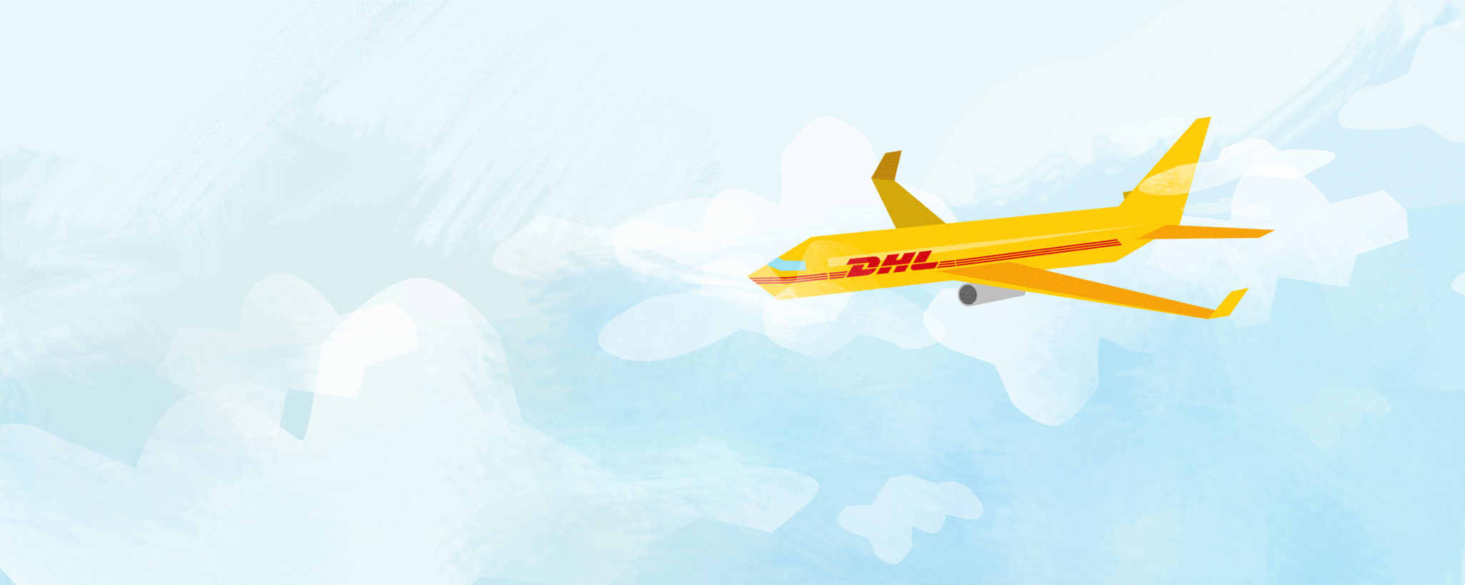 Styleframe illustration for DHL animation: Cargo plane