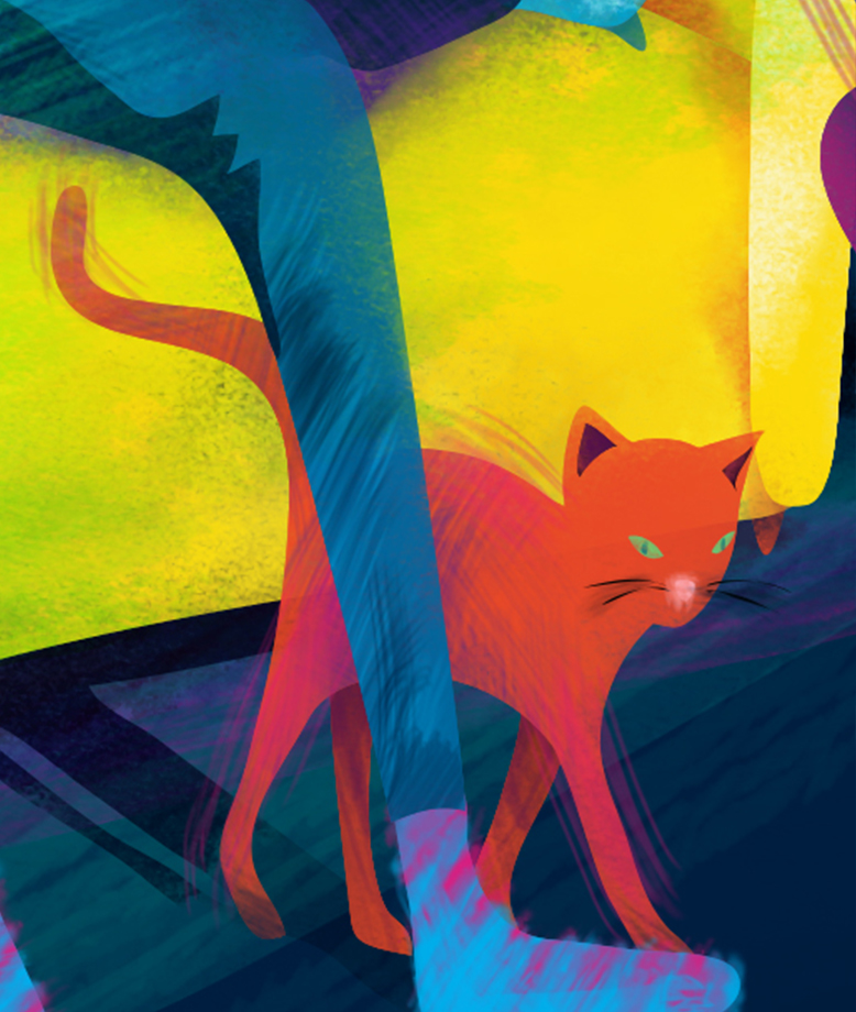 Styleframe detail for animated TV commercial: Cat