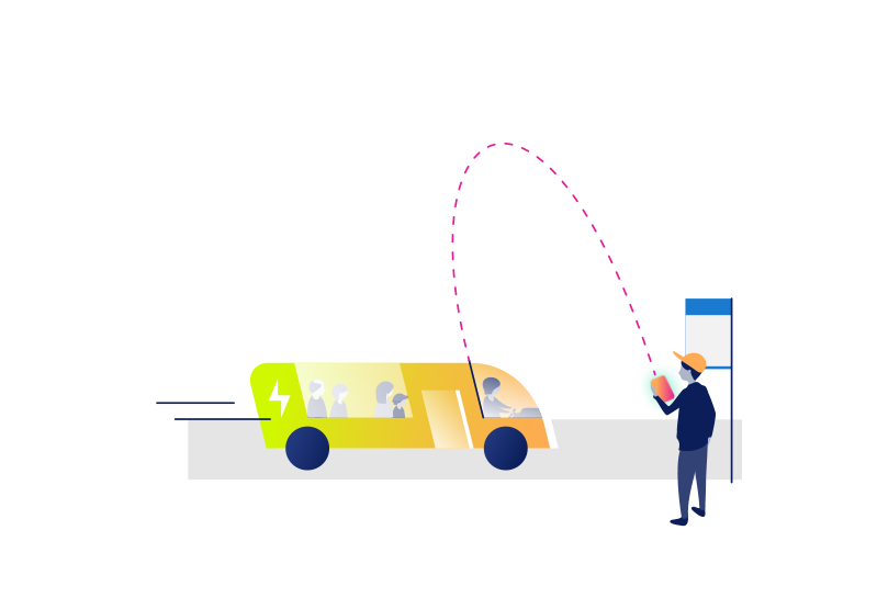 Vignette showing the detail "bus on demand".