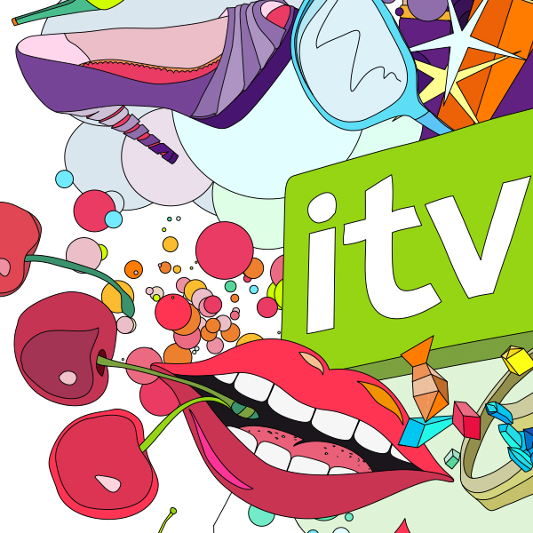 Glitter Litter:Vector illustration for ITV 2