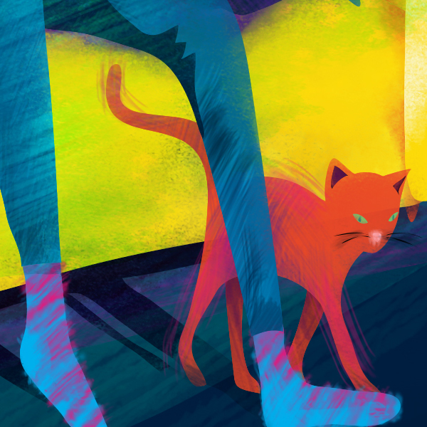 Styleframe detail for animated TV commercial: Cat